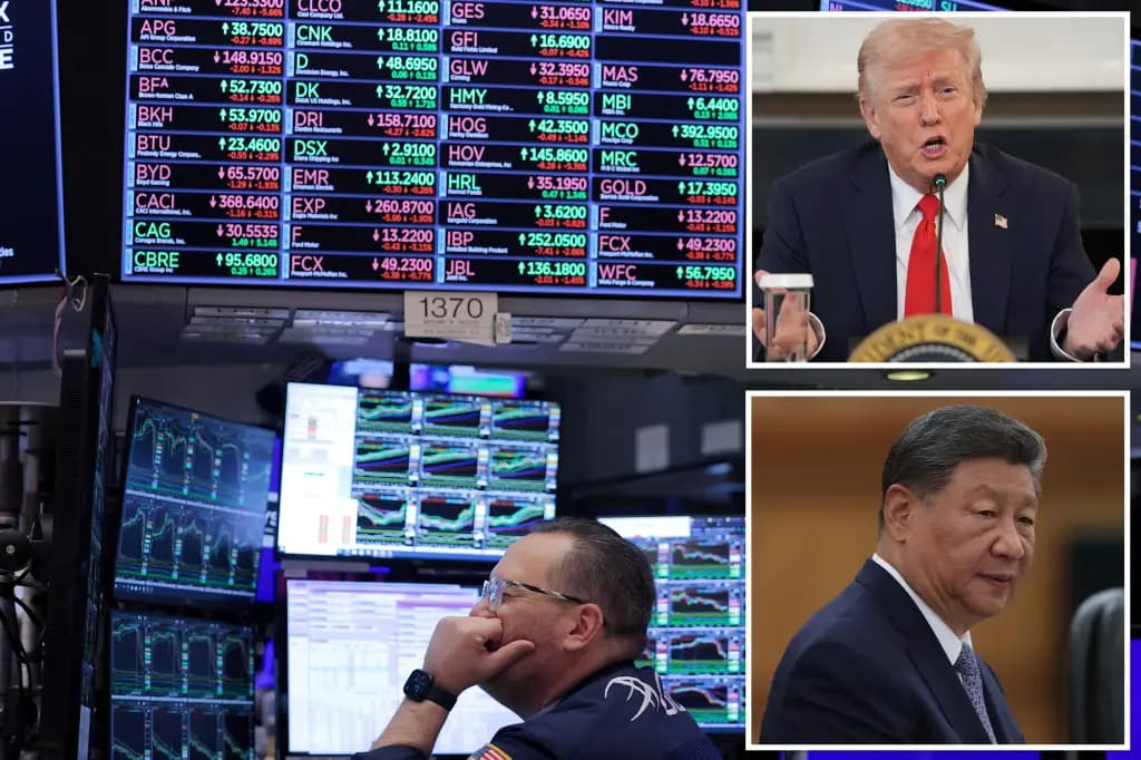 Dow plunges 500 points after Trump blasts ‘hostile' China, threatens ‘massive' tariffs