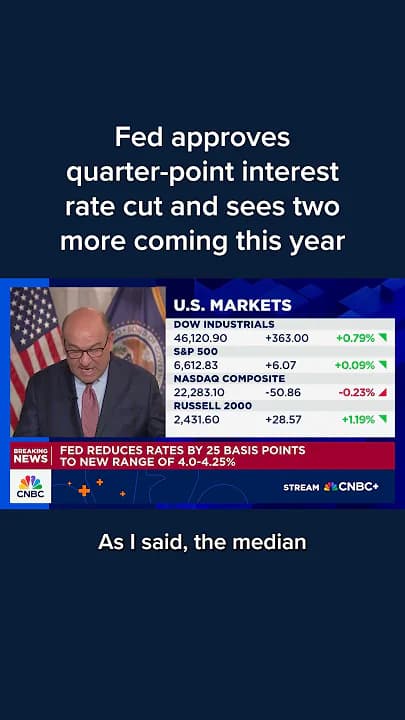 Fed approves quarter-point interest rate cut and sees two more coming this year
